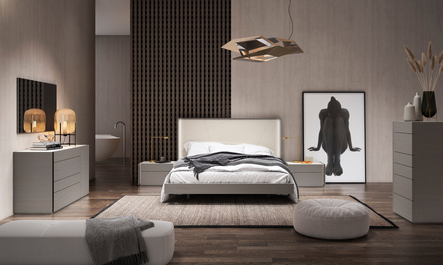 J&M Furniture Sintra Queen Bed in Grey