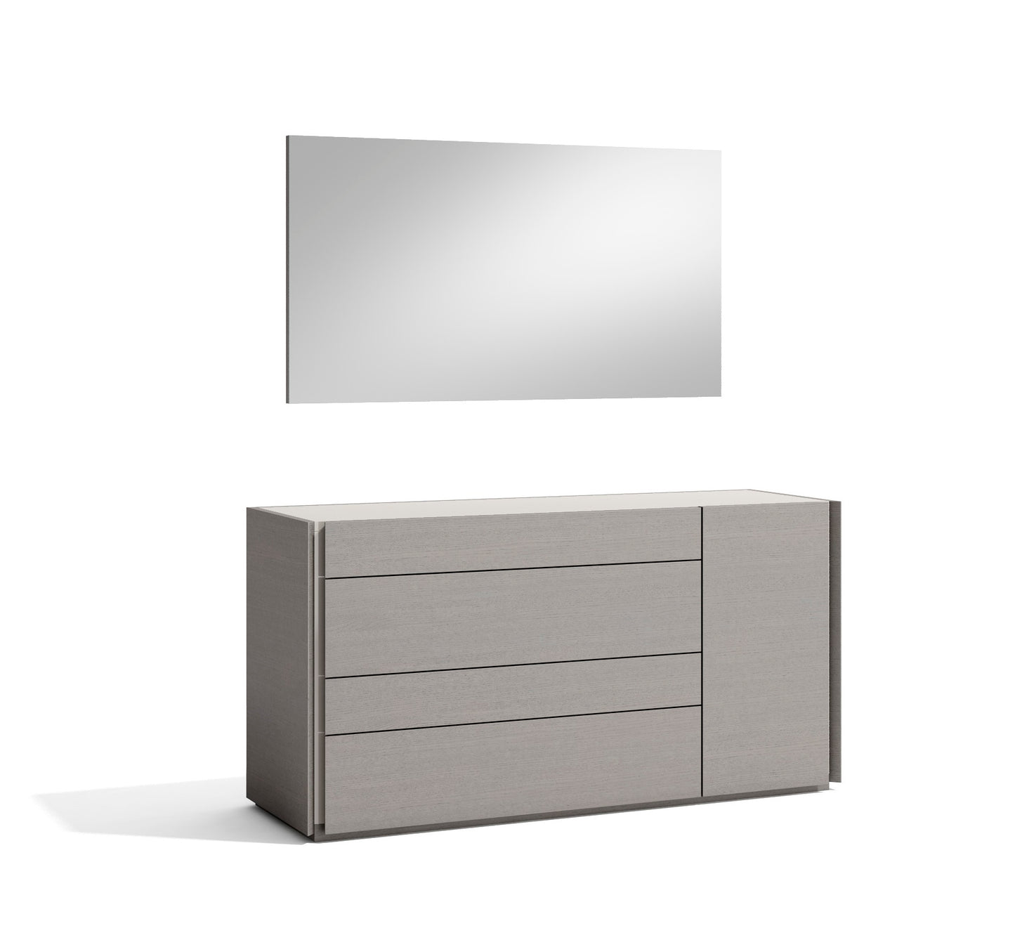J&M Furniture Sintra Mirror in Grey
