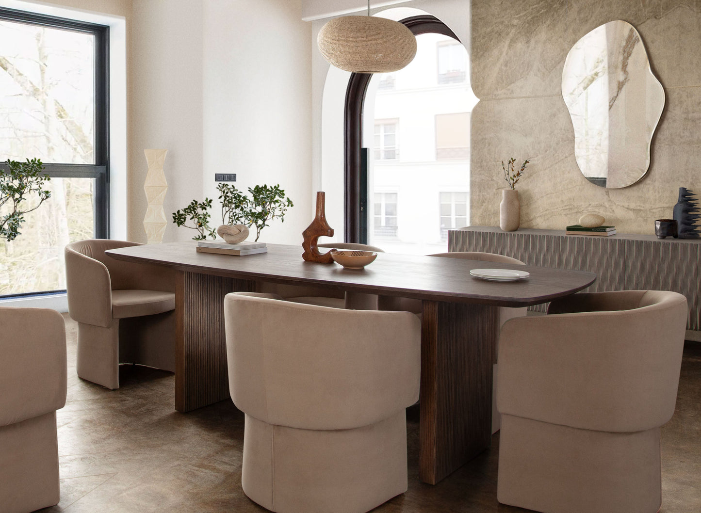 Tess Dining Chair in Camel Performance Velvet by Diamond Sofa