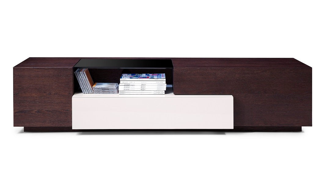 J&M Furniture TV015 Brown Oak/Grey Gloss