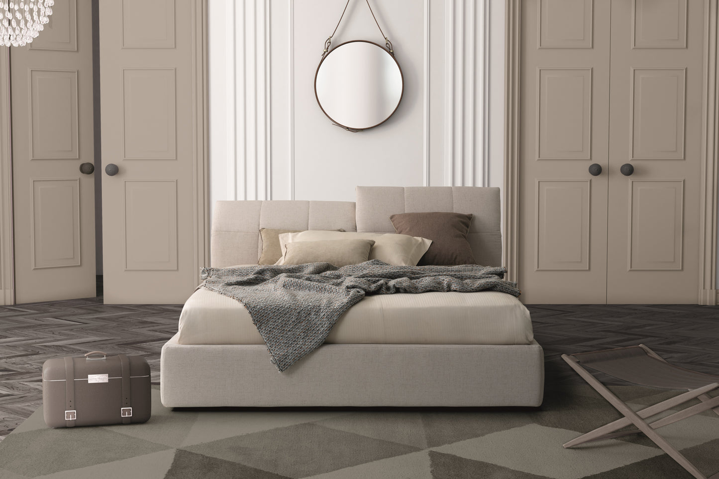 J&M Furniture Tower Q Storage Bed C54 Beige