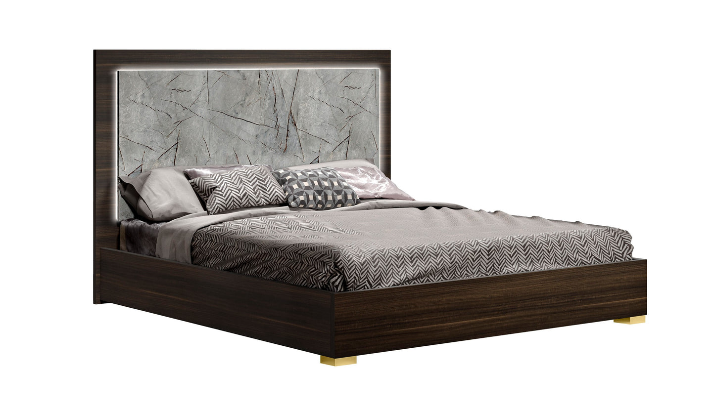 J&M Furniture Travertine Queen Bed