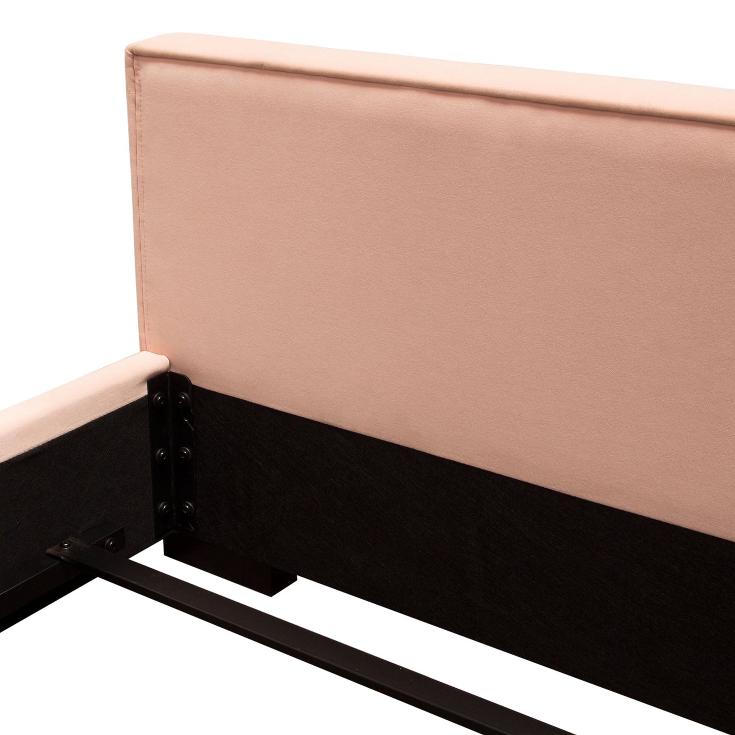 Venus Vertical Channel Tufted Eastern King Bed in Blush Pink Velvet by Diamond Sofa