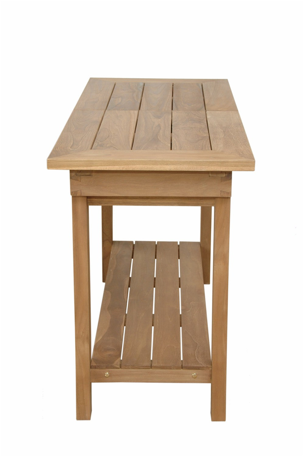 Anderson Teak Nautilus Console Table w/ SS Container