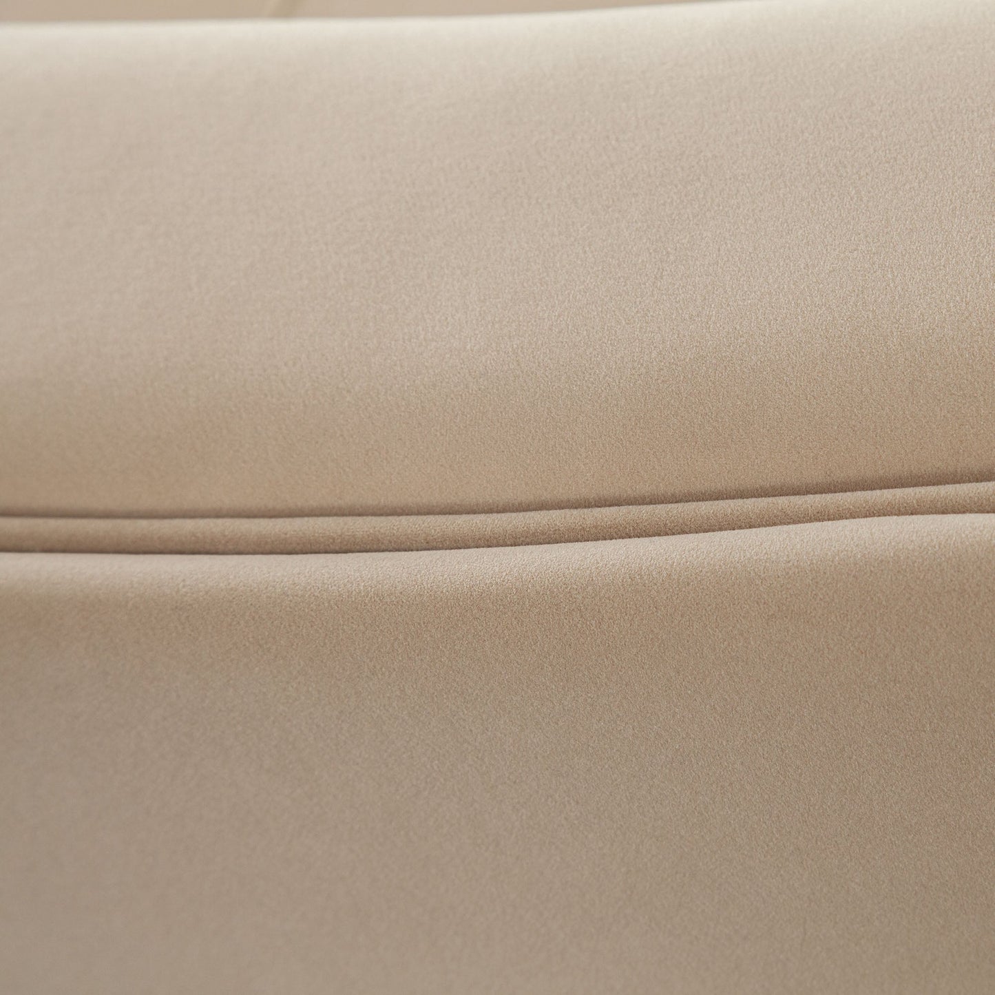 Zelda Curved Armless Sofa in Light Camel Performance Velvet w/ (1) Accent Pillow Ball by Diamond Sofa