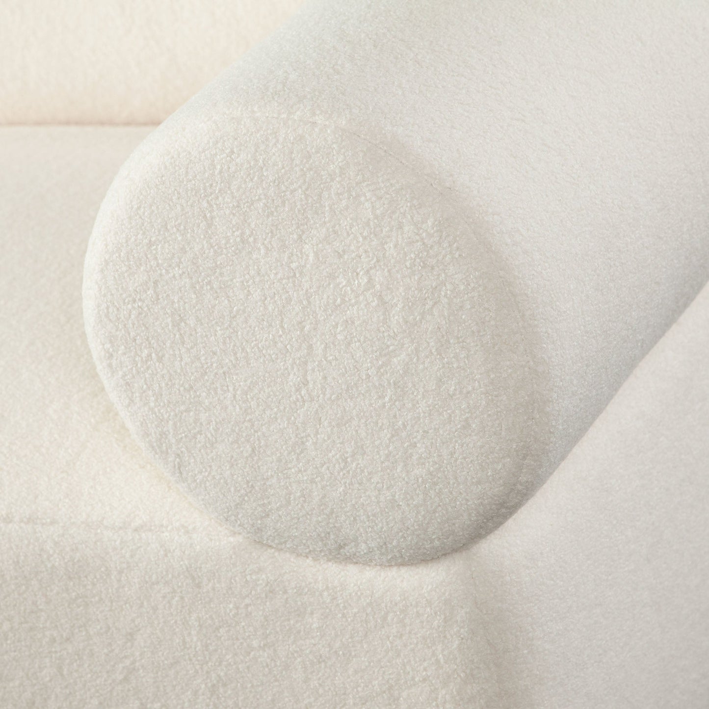 Zia 3PC Modular Sofa in Ivory Sherpa Fabric by Diamond Sofa
