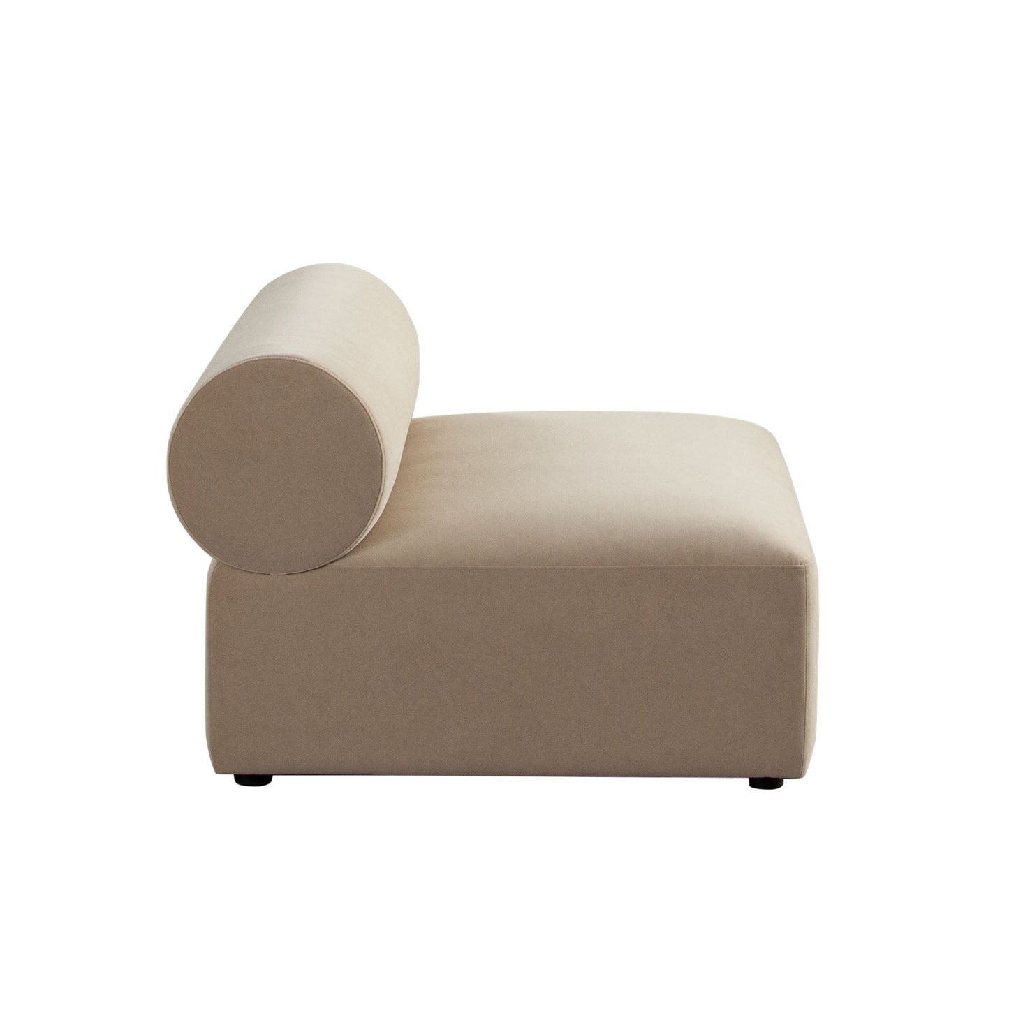 Zia Armless Chair in Light Camel Performance Velvet Fabric by Diamond Sofa