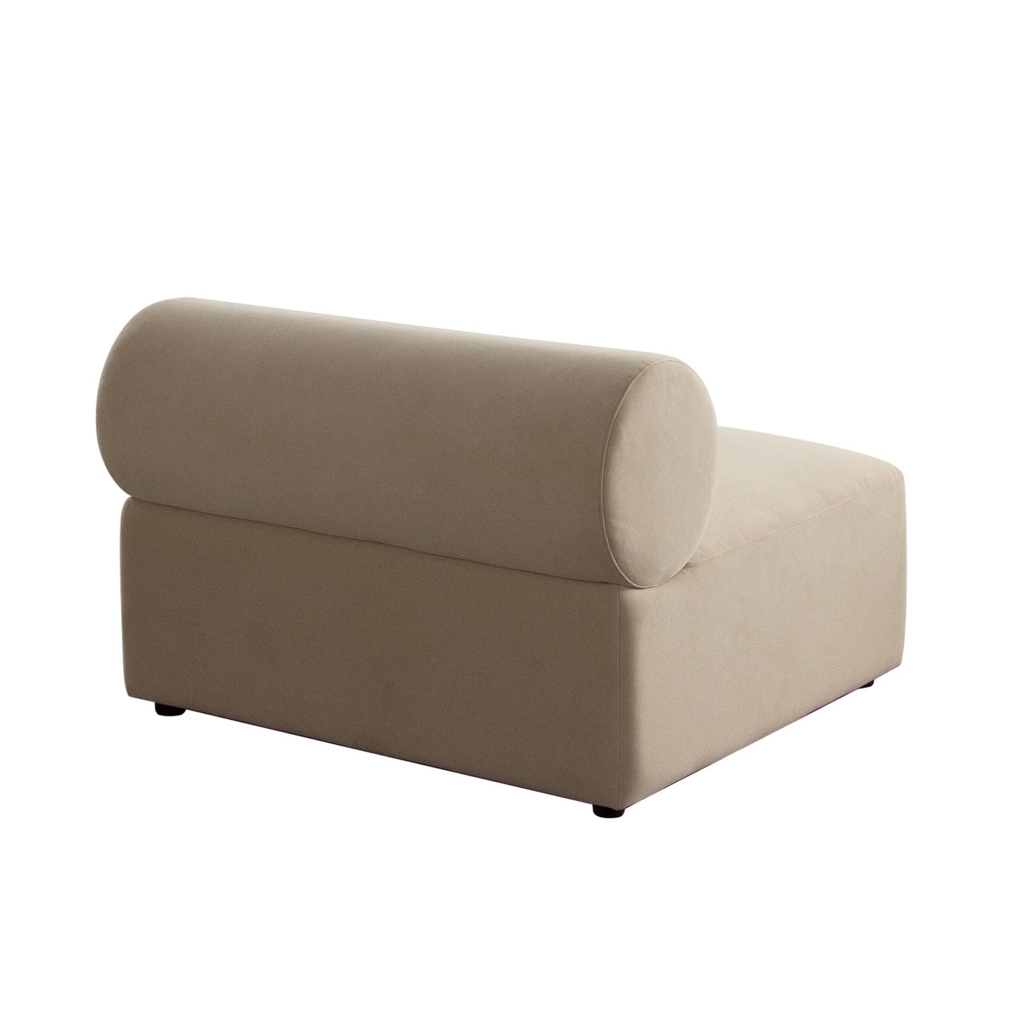 Zia Armless Chair in Light Camel Performance Velvet Fabric by Diamond Sofa