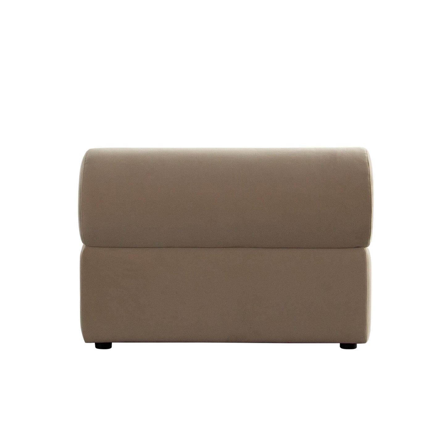 Zia Armless Chair in Light Camel Performance Velvet Fabric by Diamond Sofa