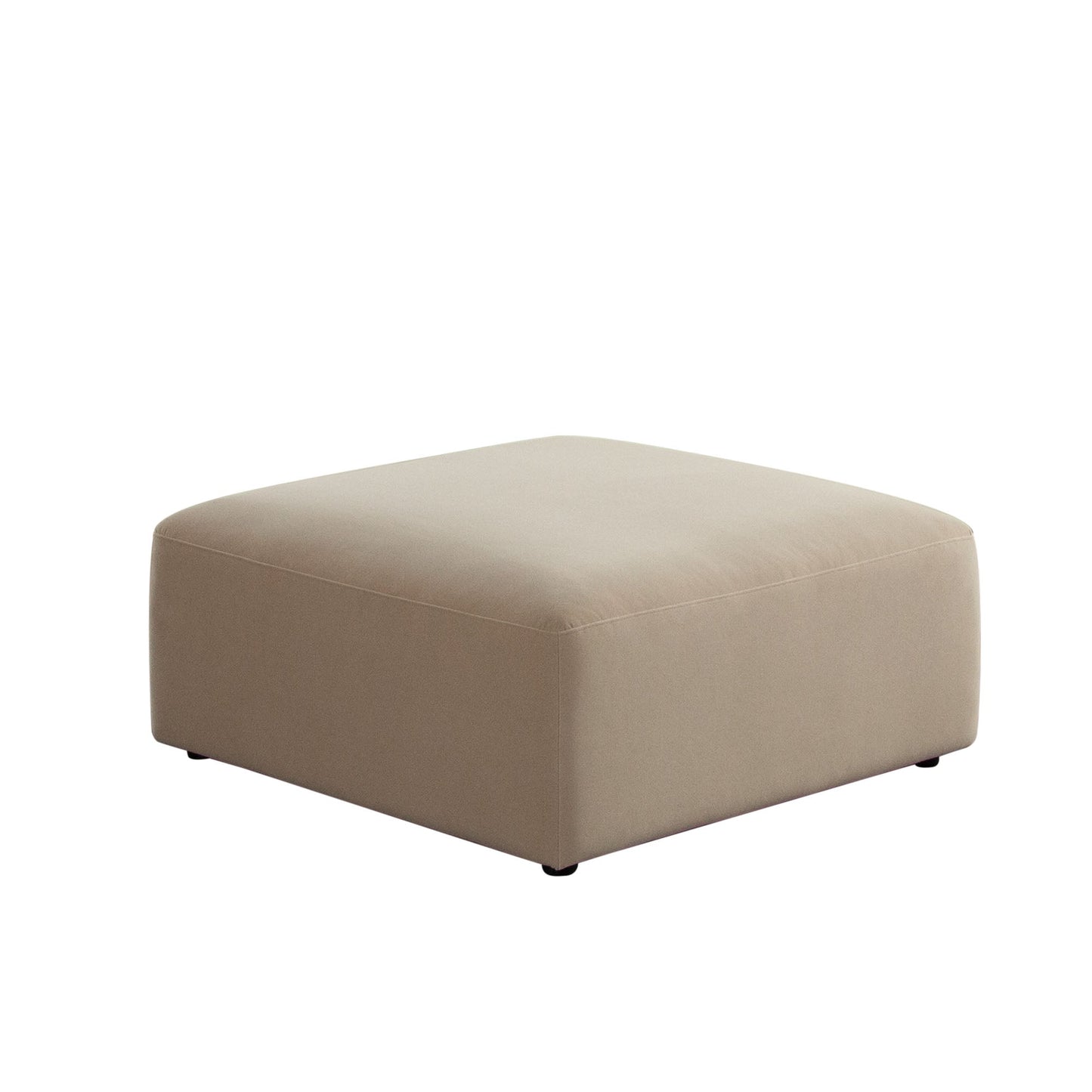 Zia Ottoman in Light Camel Performance Velvet Fabric by Diamond Sofa