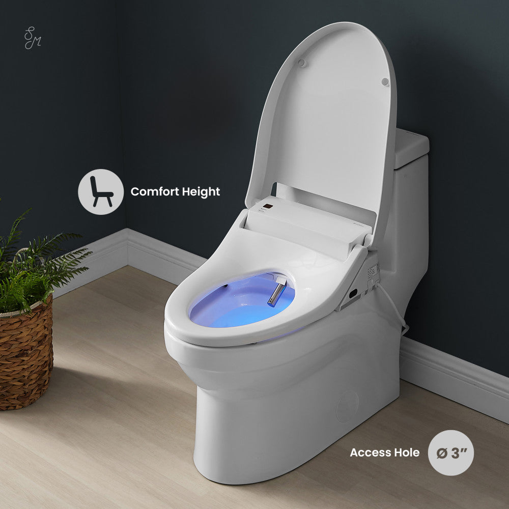 Swiss Madison Virage One-Piece Toilet with Vivante Smart Seat 1.1/1.6 gpf