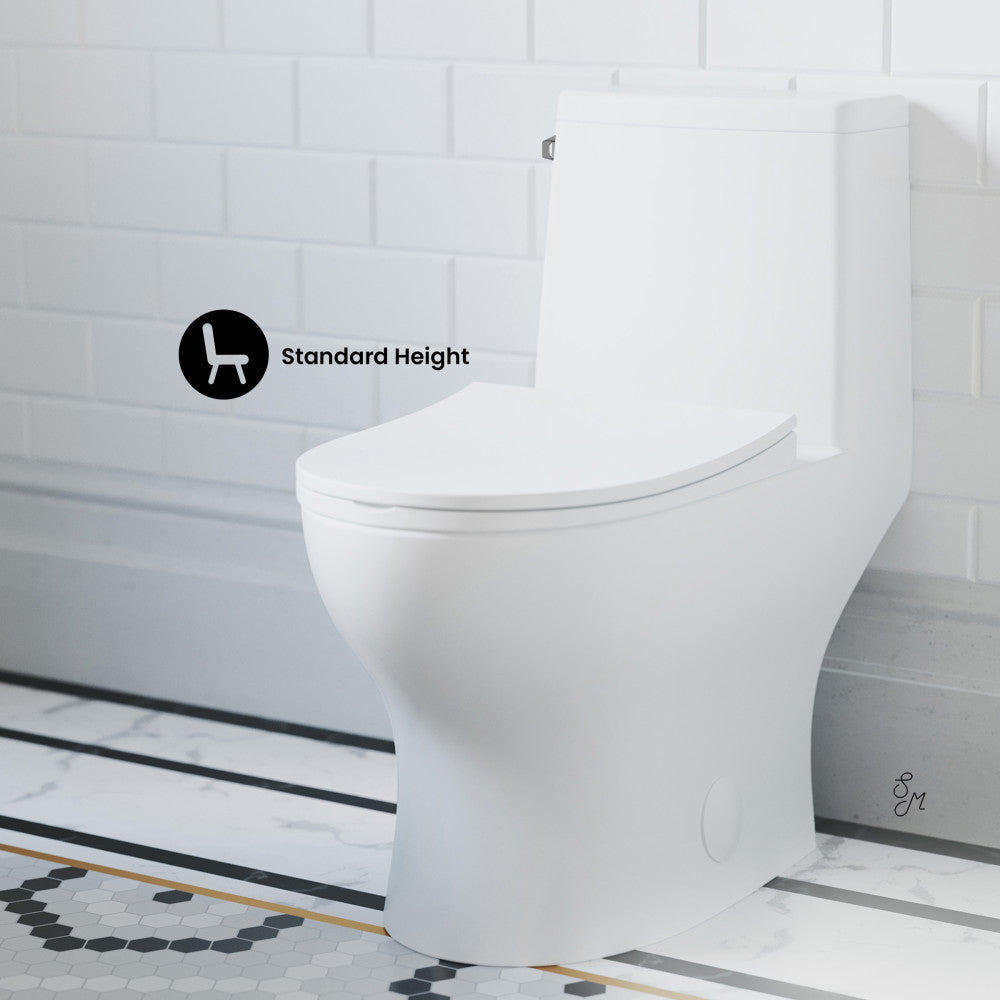 Swiss Madison Ivy One-Piece Toilet Left Side Flush 1.28 gpf