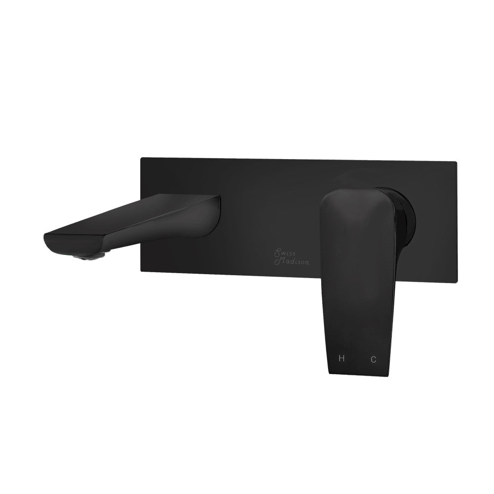 Swiss Madison Monaco Single-Handle, Wall-Mount, Bathroom Faucet in Matte Black