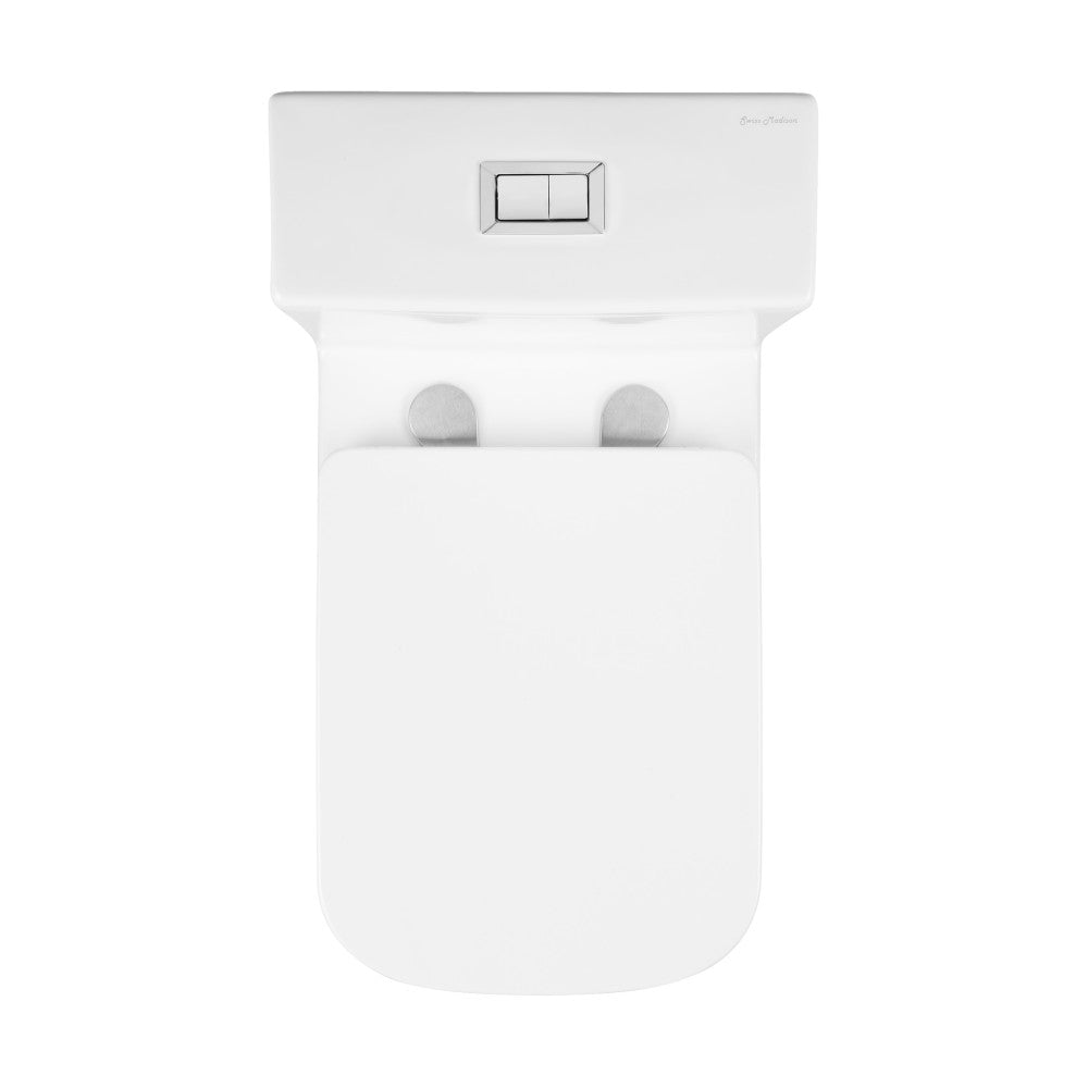 Swiss Madison Eclair One-Piece Square Toilet Dual-Flush 0.8/1.28 gpf