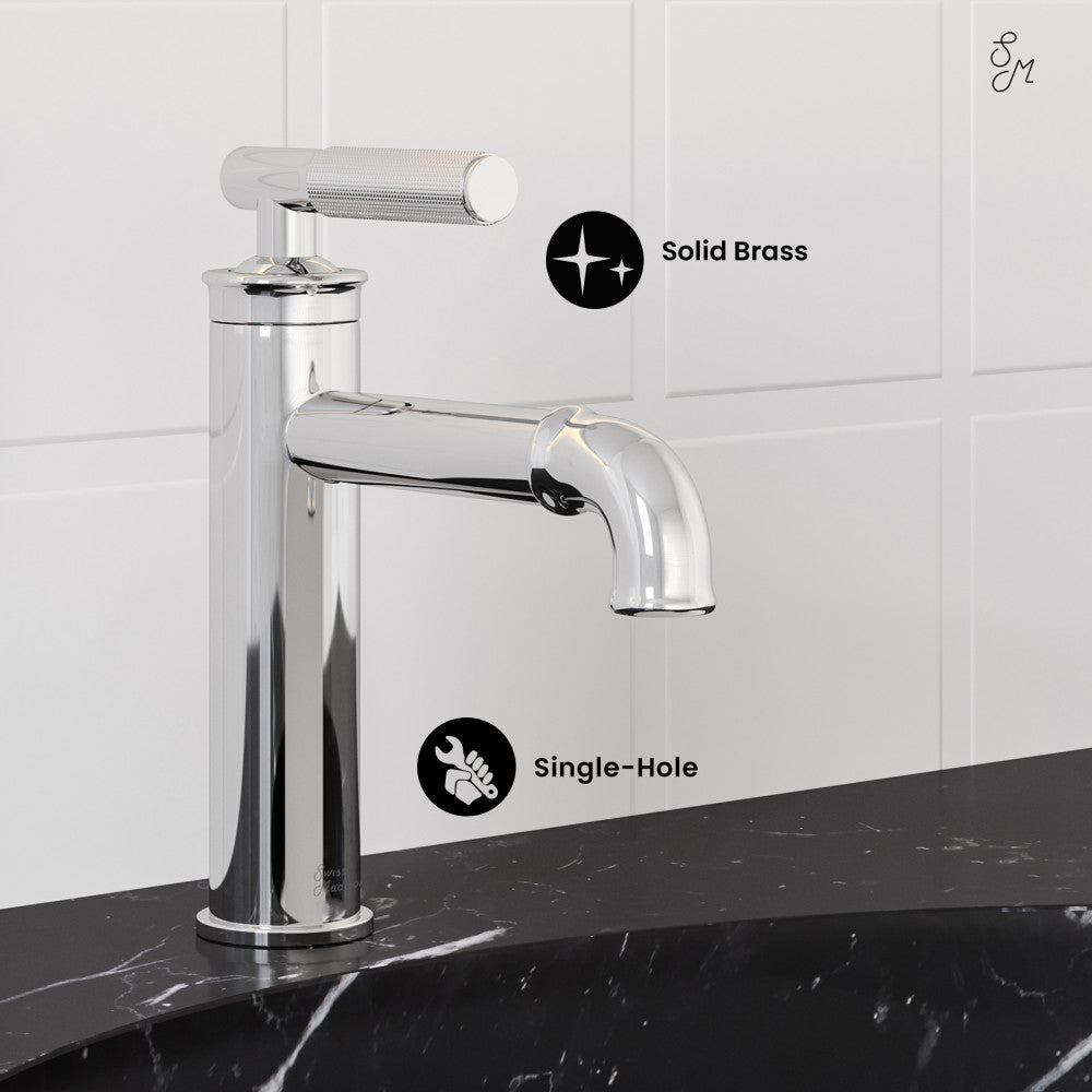 Swiss Madison Avallon Single Hole, Single-Handle Sleek, Bathroom Faucet in Chrome