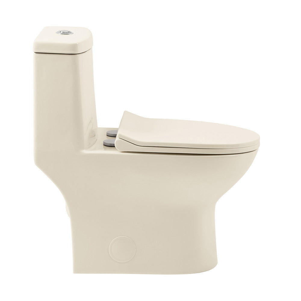 Swiss Madison Ivy One Piece Toilet Dual Vortex Flush 1.1/1.6 gpf in Bisque