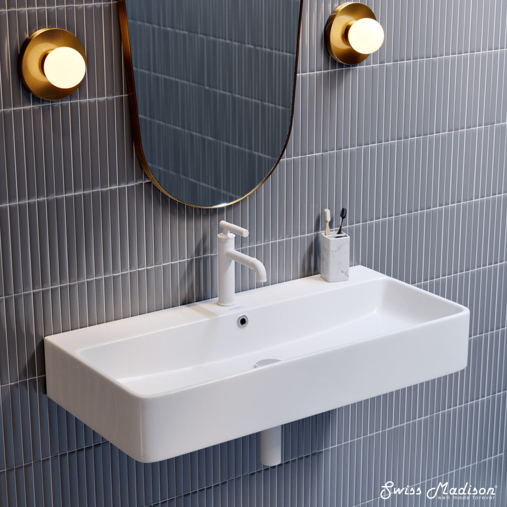 Swiss Madison Carre 36" Rectangle Wall-Mount Bathroom Sink