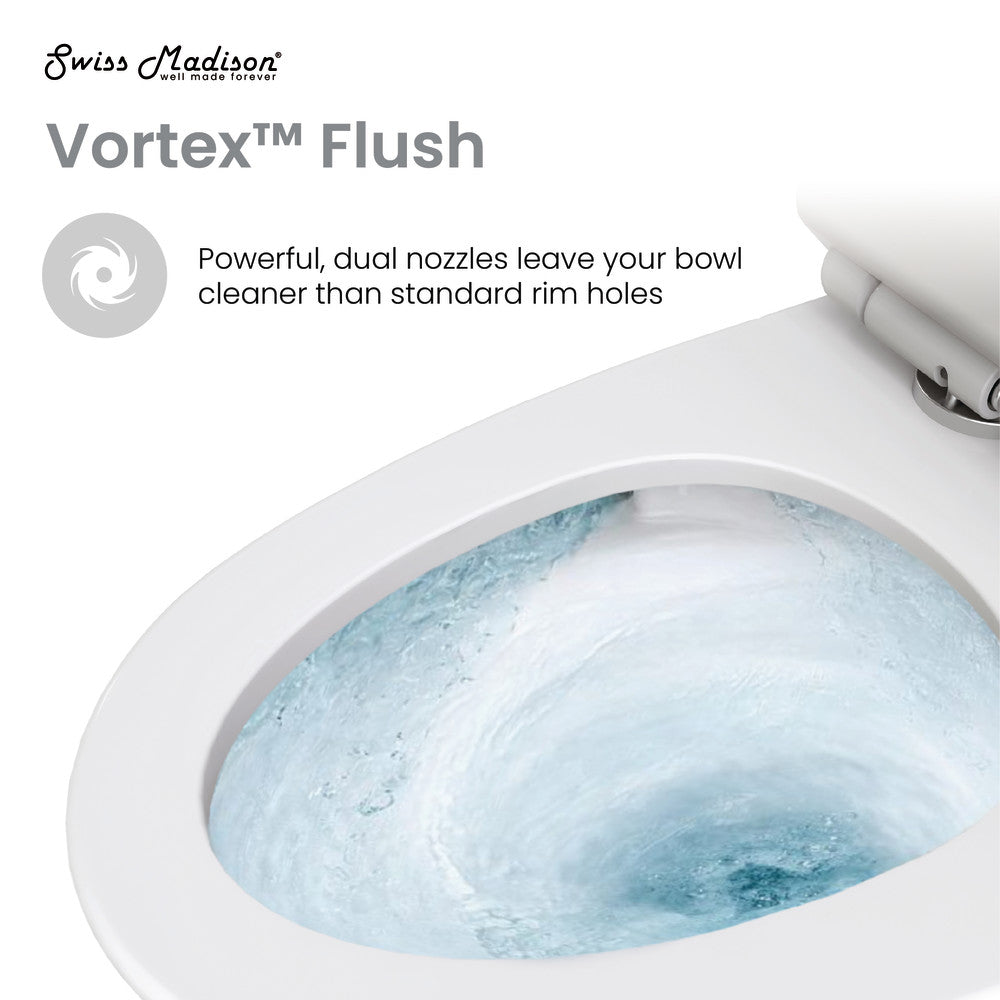 Swiss Madison Ivy One-Piece Elongated Toilet Vortex Dual-Flush 1.1/1.6 gpf
