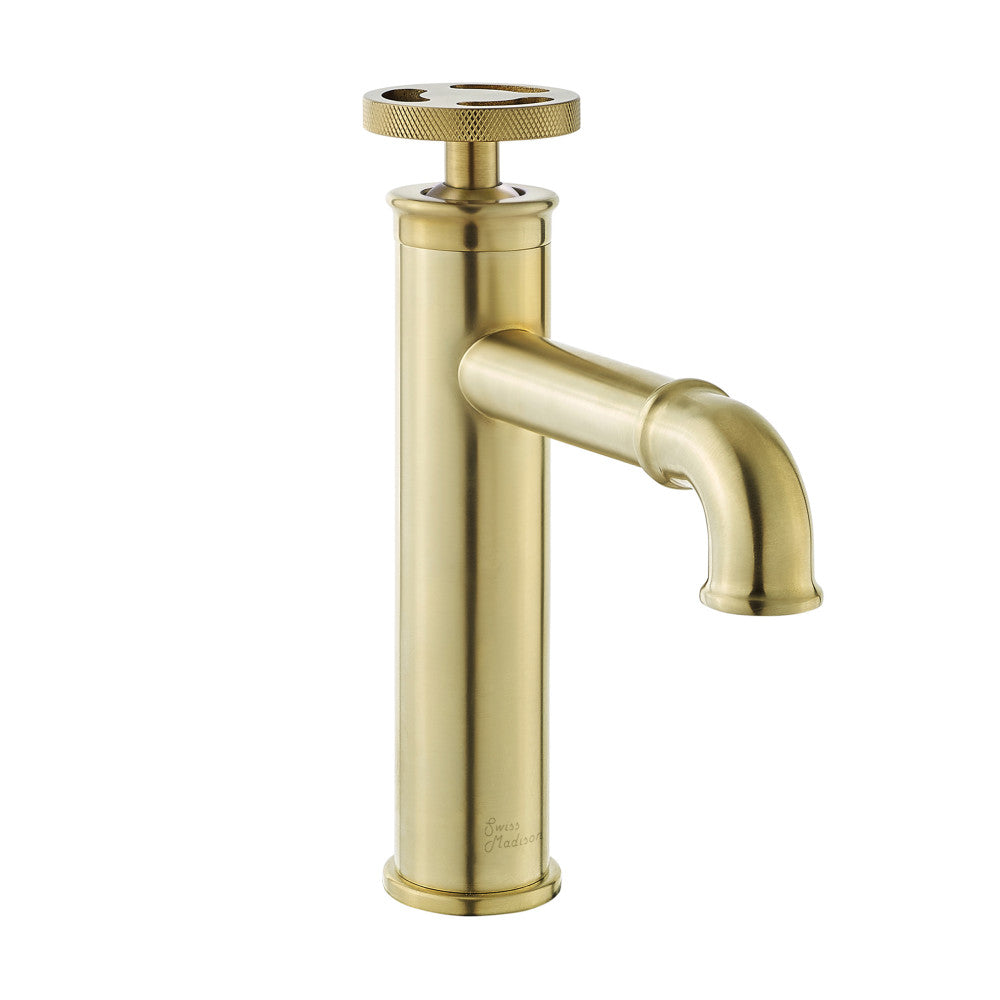 Swiss Madison Avallon Single Hole, Single-Handle Wheel, Bathroom Faucet in Brushed Gold