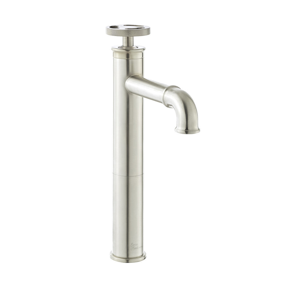 Swiss Madison Avallon Single Hole, Single-Handle Wheel, High Arc Bathroom Faucet in Brushed Nickel
