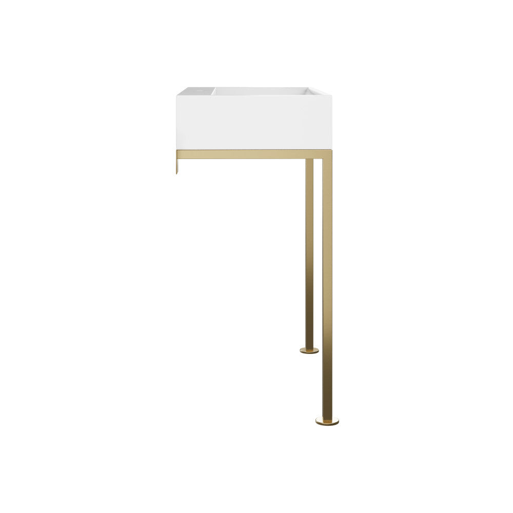 Swiss Madison Concorde 30" Rectangle Console Sink with Brushed Gold Legs