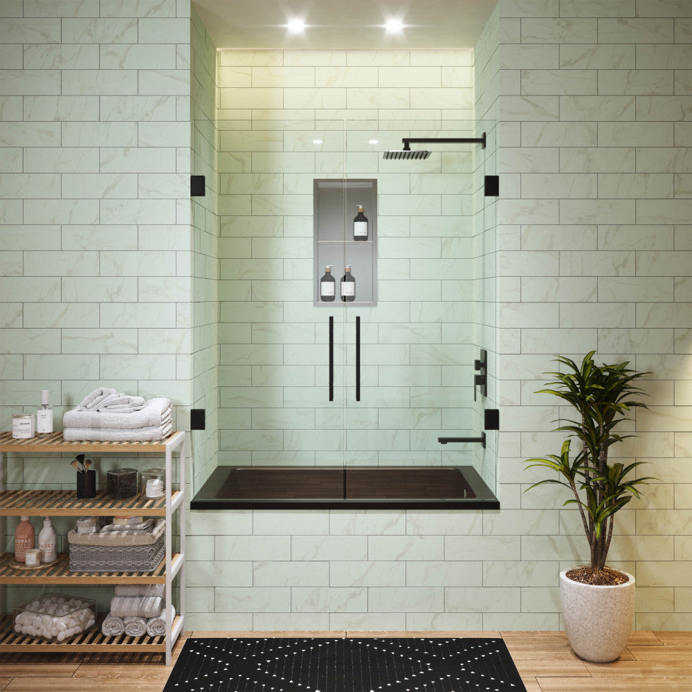 Swiss Madison Voltaire 54" x 30" Reversible Drain Drop-In Bathtub in Matte Black