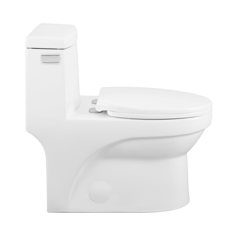 Swiss Madison Virage One-Piece Elongated Left Side Flush Handle Toilet 1.28 gpf