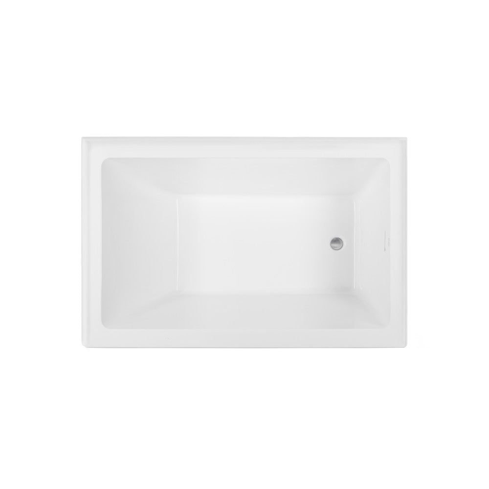Swiss Madison Voltaire 48 x 32 Skirted Right Drain Soaking Apron Bathtub in Glossy White with Integrated Overflow, Drain Included