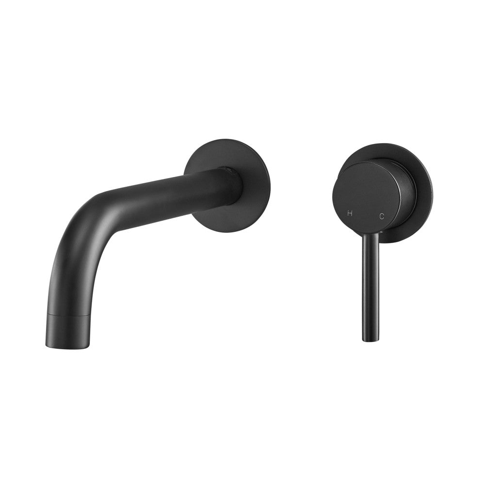 Swiss Madison Ivy Single-Handle Wall Mount Bathroom Faucet in Matte Black