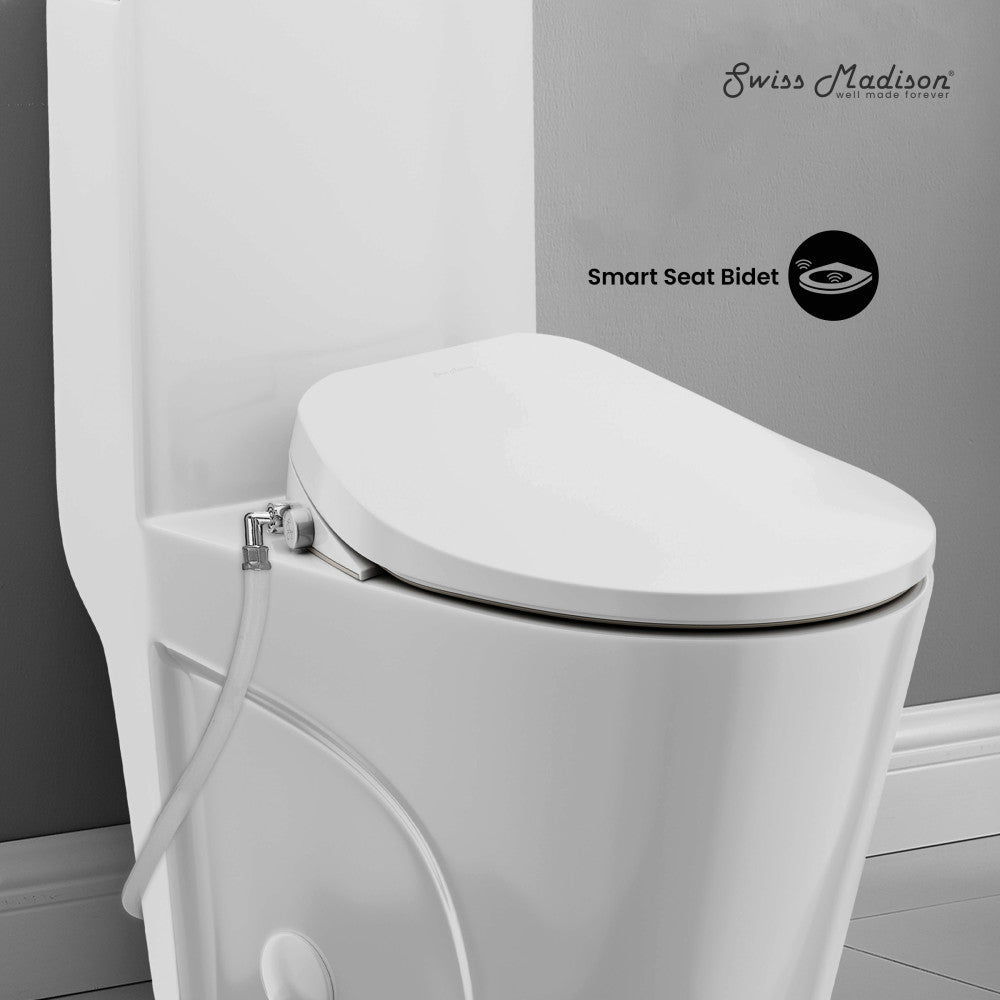 Swiss Madison St. Tropez One-Piece Elongated Toilet Vortex Dual-Flush 1.1/1.6 gpf with Smart Seat Bidet Option 1