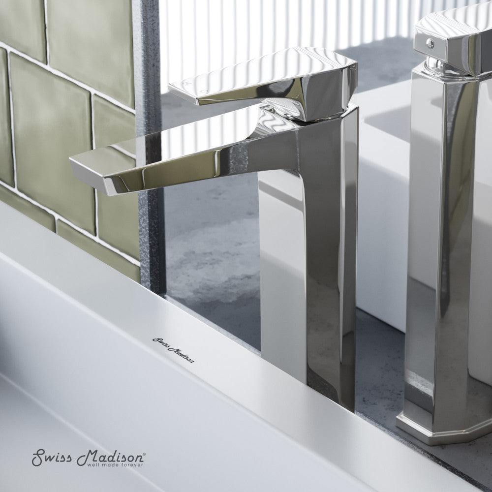 Swiss Madison Voltaire Single Hole, Single-Handle, High Arc Bathroom Faucet in Chrome