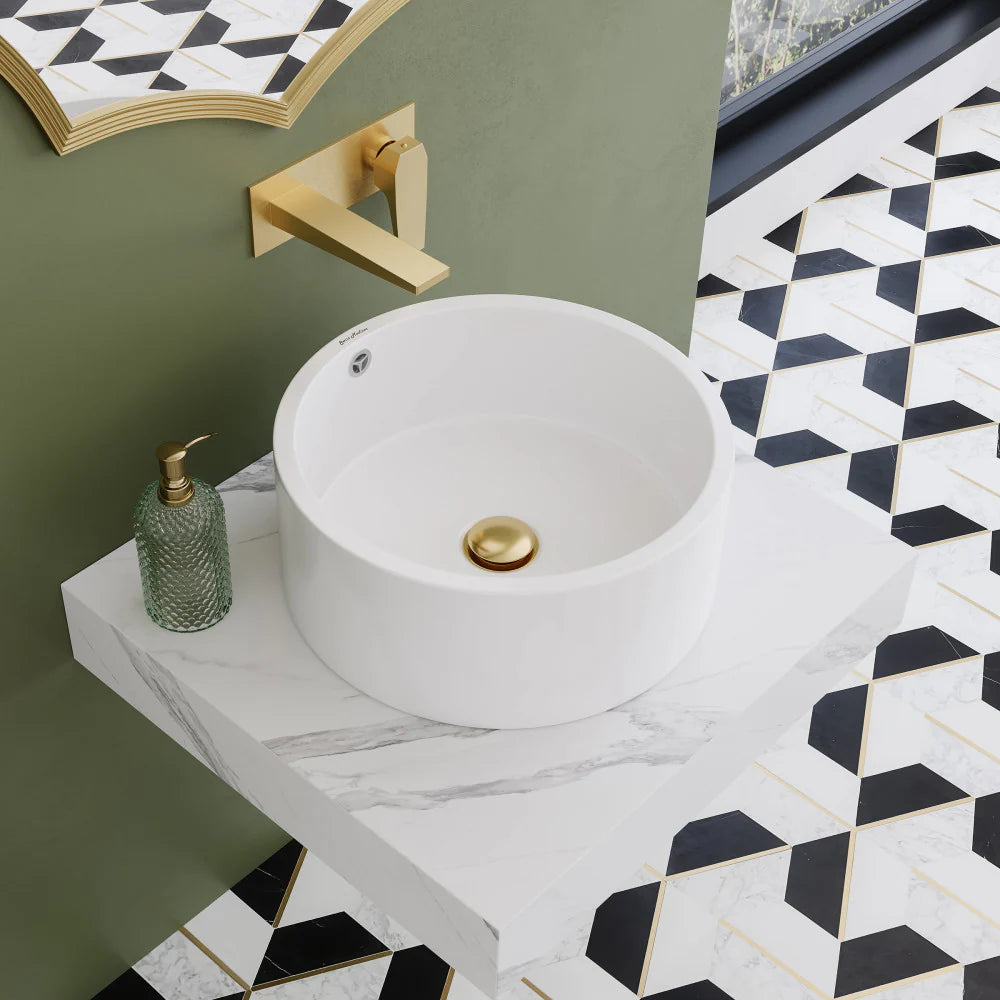 Swiss Madison Monaco 24" Floating Bathroom Shelf in White Marble(SM-VS252)