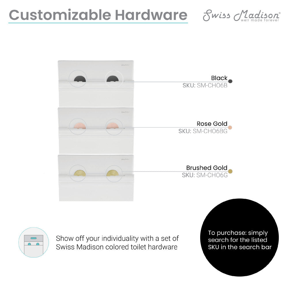 Swiss Madison Carre Back-To-Wall Square Toilet Bowl