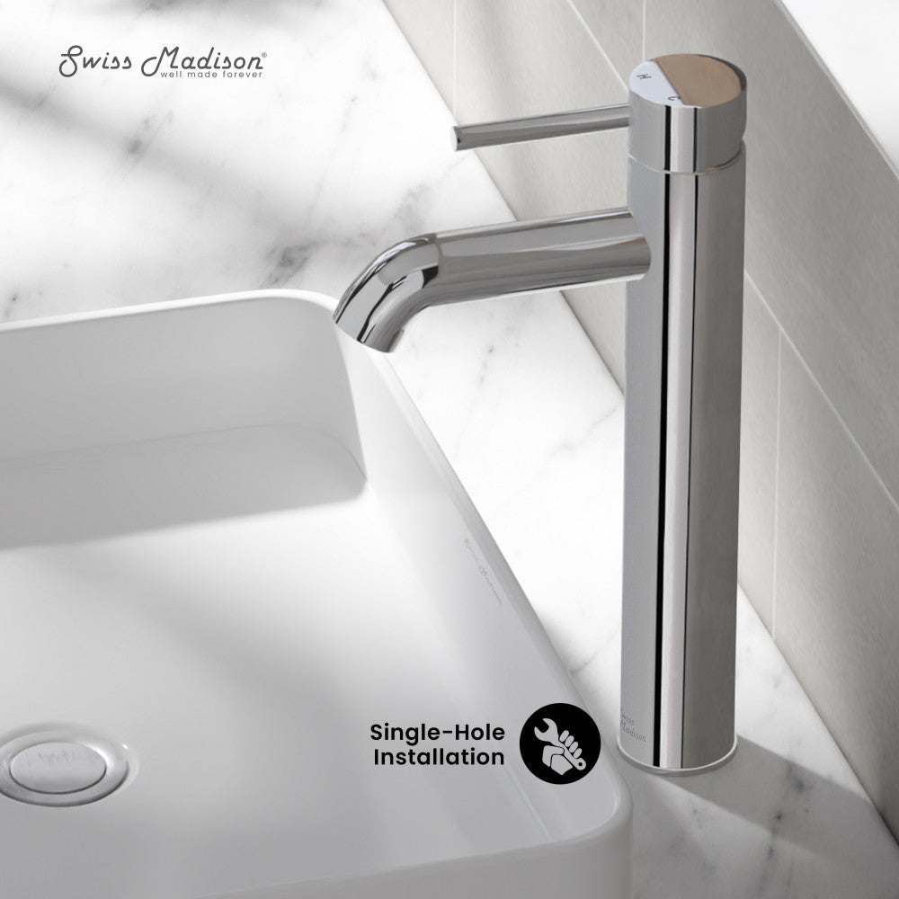 Swiss Madison Ivy Single Hole, Single-Handle, High Arc Bathroom Faucet in Chrome