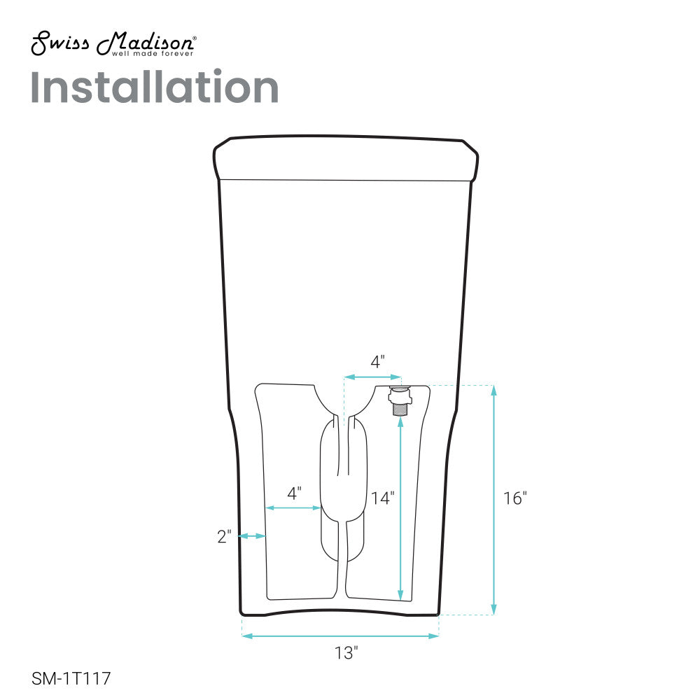 Swiss Madison Classe One-Piece 12" Rough-in 1.1/1.6 GPF Dual Top Flush Elongated Toilet in Glossy White