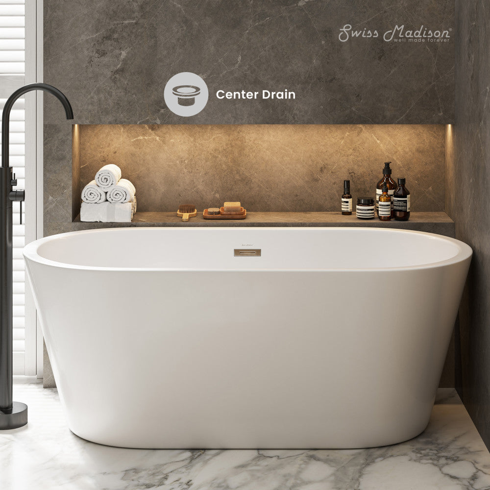 Swiss Madison Claire 60" Freestanding Bathtub