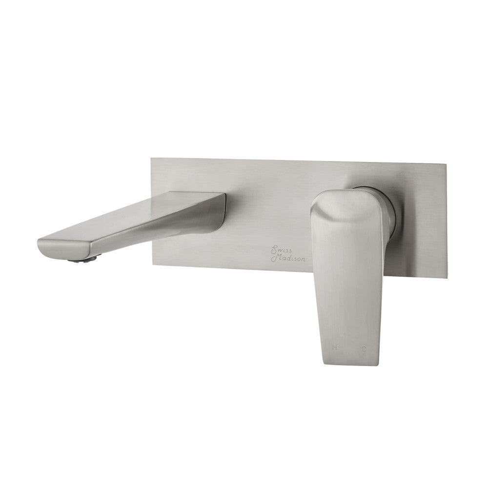 Swiss Madison Monaco Single-Handle, Wall-Mount, Bathroom Faucet in Brushed Nickel
