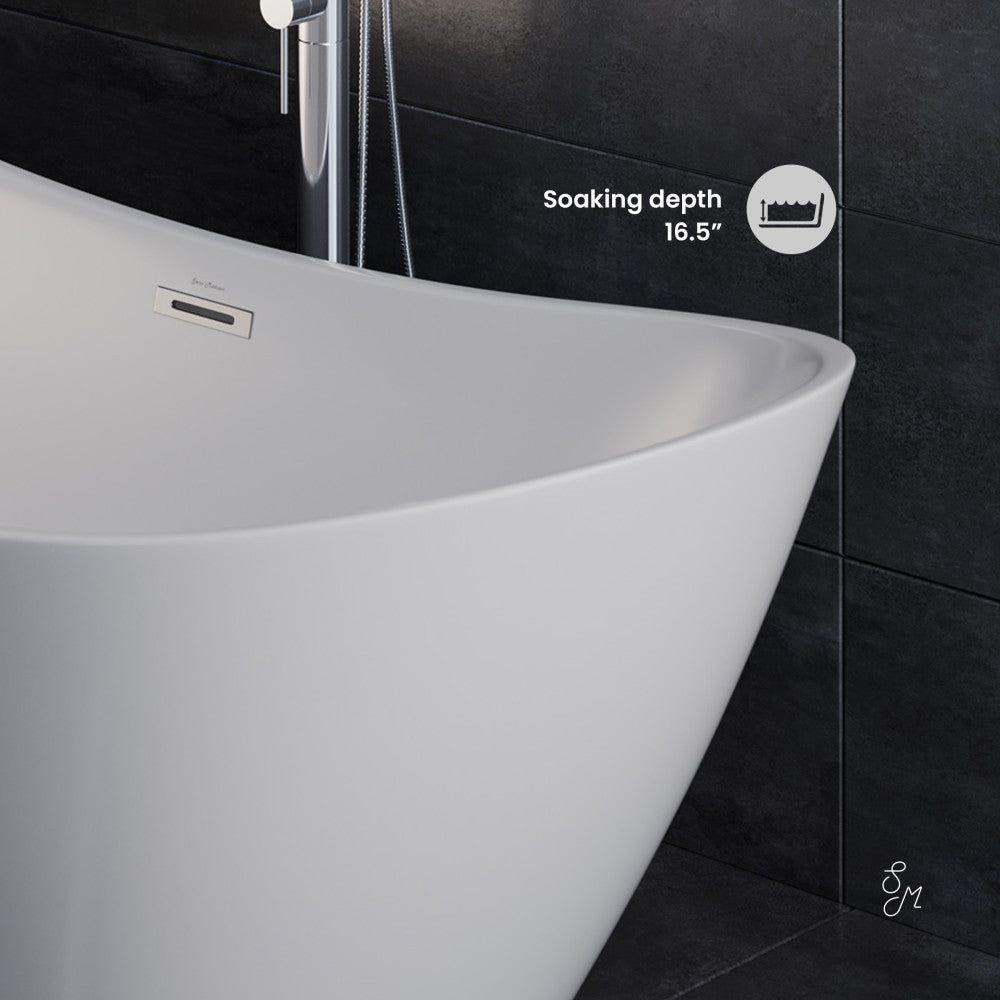 Swiss Madison Ivy 60" Double Slipper Freestanding Bathtub
