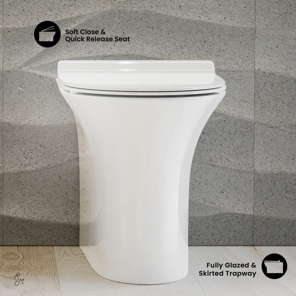Swiss Madison Cascade Back-to-Wall Elongated Toilet Bowl