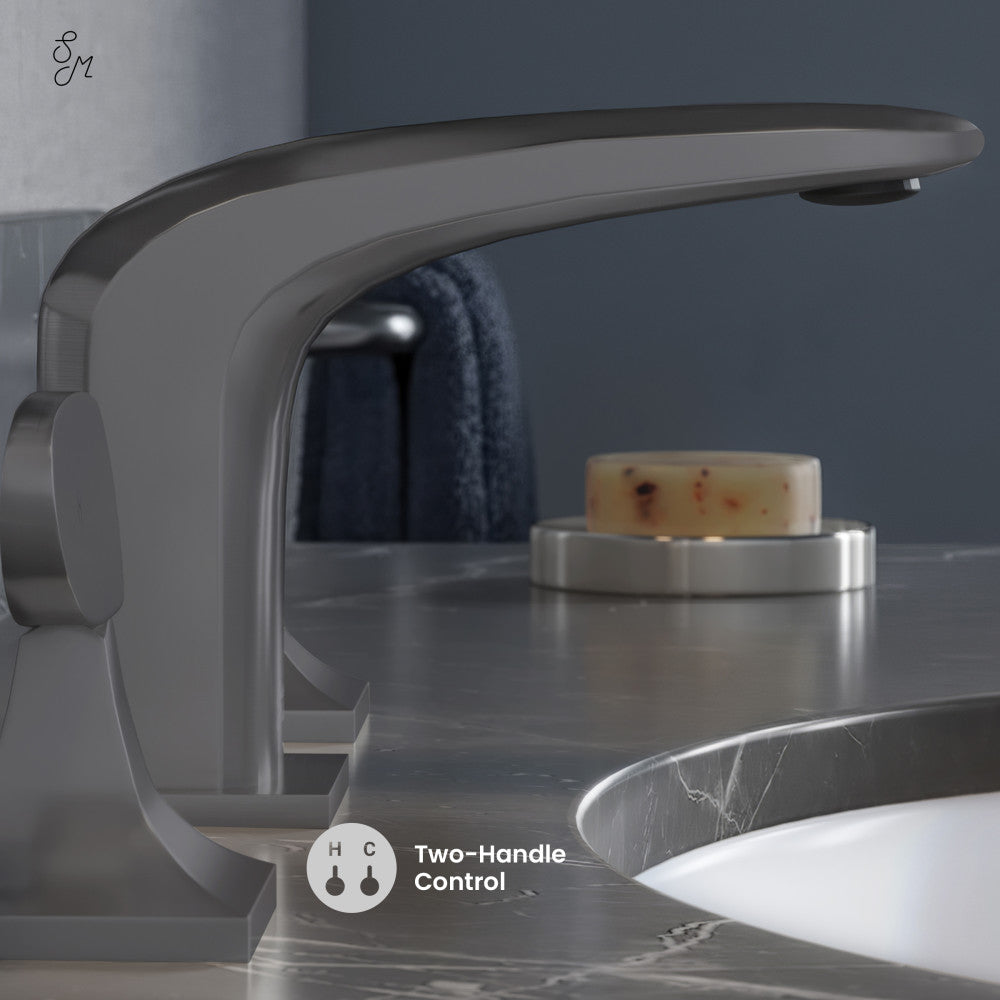 Swiss Madison Chateau 8 in. Widespread, 2-Handle, Bathroom Faucet in Gunmetal Grey