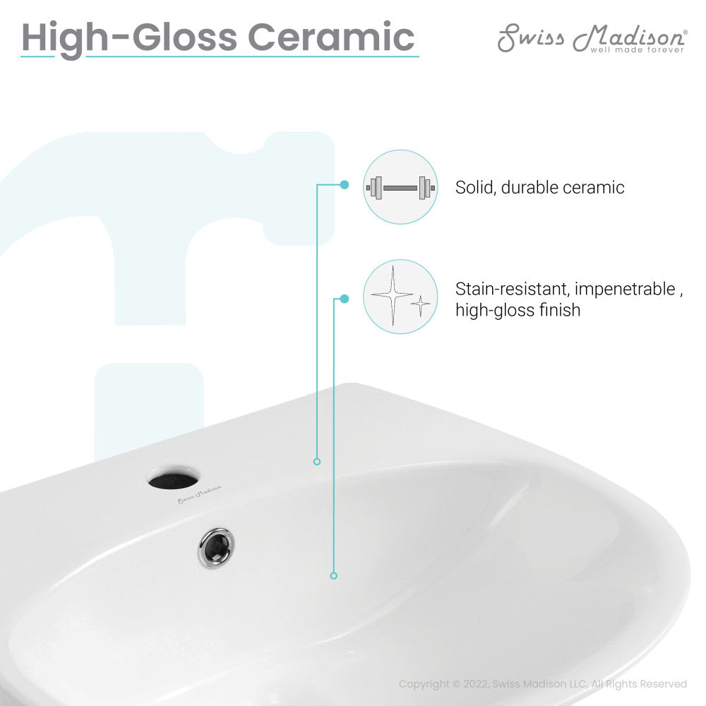 Swiss Madison Ivy 19" Wall-Mount Bathroom Sink
