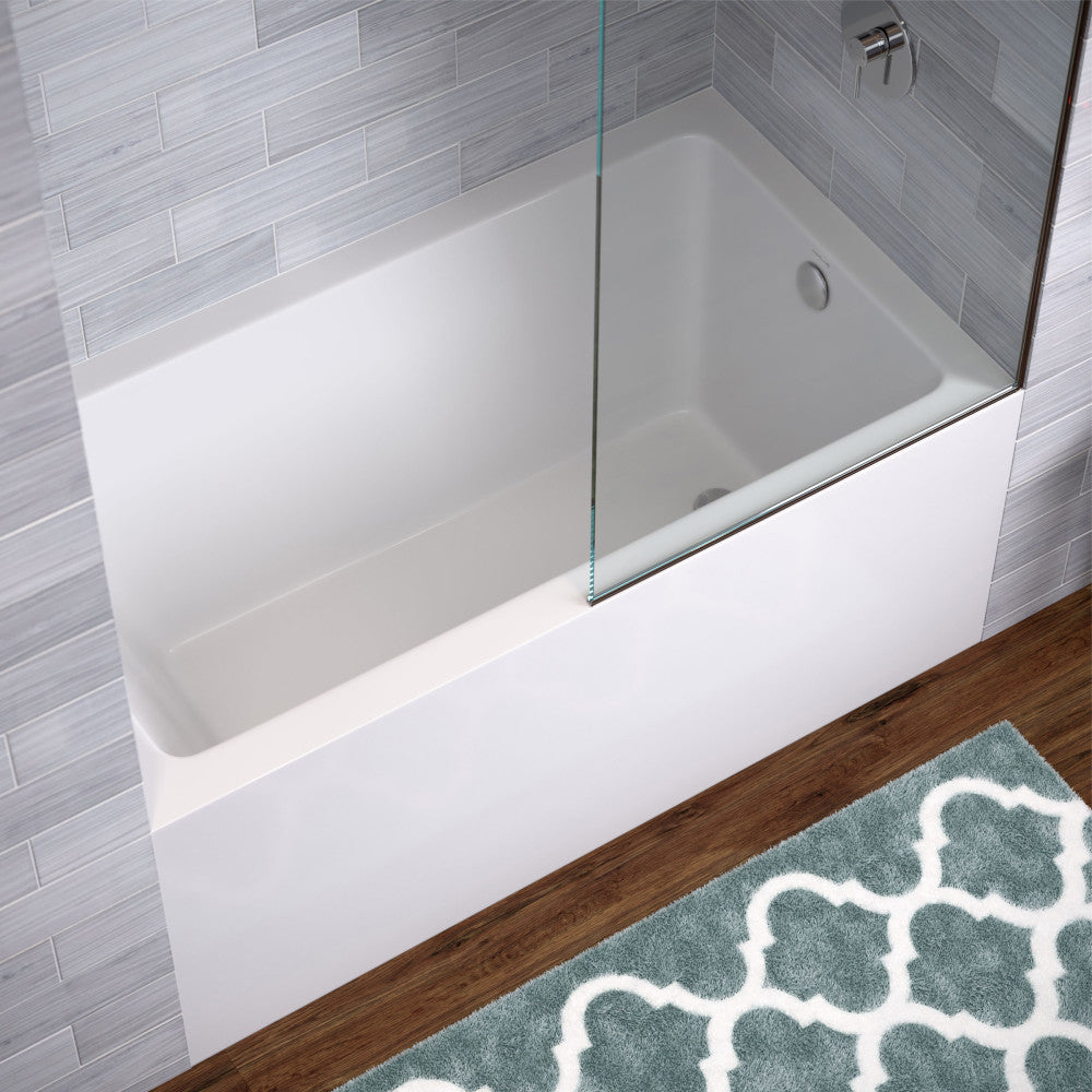 Swiss Madison Voltaire 54 x 30 Skirted Right Drain Soaking Alcove Bathtub in Glossy White
