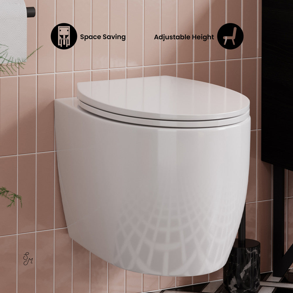 Swiss Madison Classe Wall-Hung Toilet Bowl Only in Glossy White