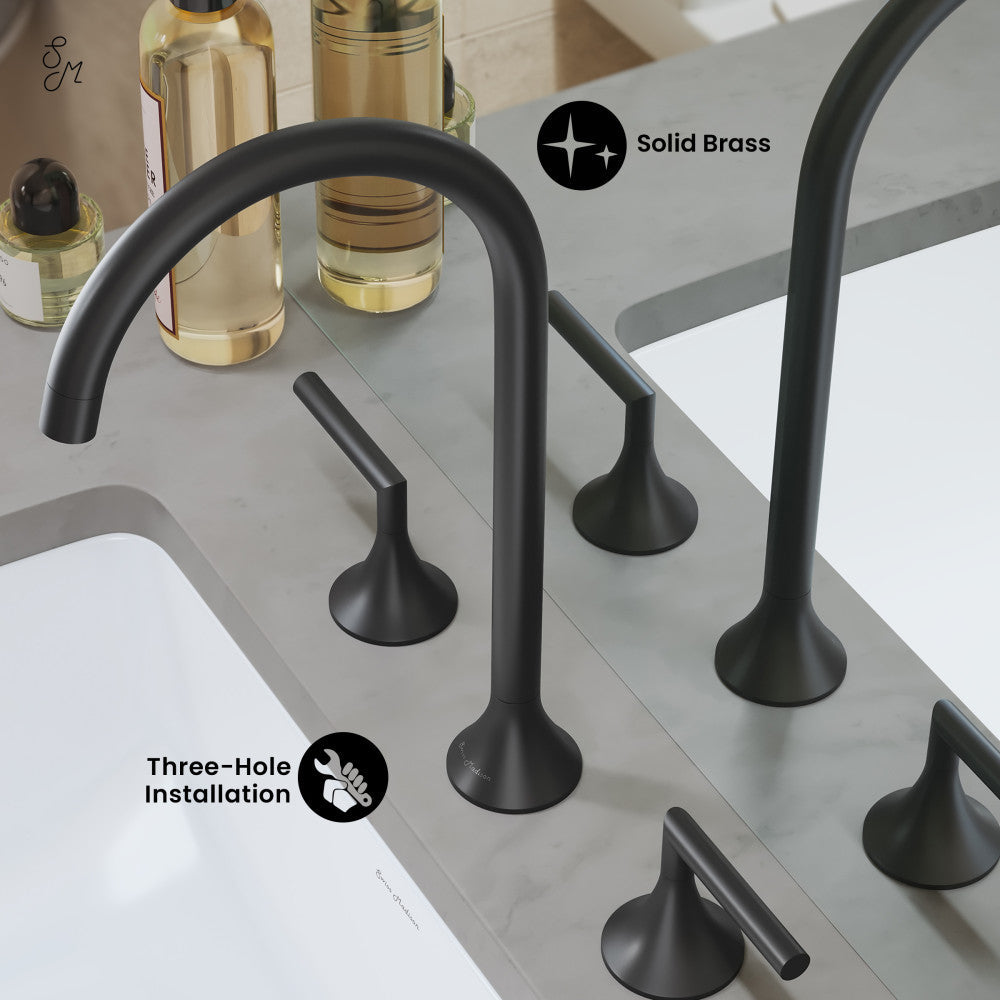Swiss Madison Daxton 8 in. Widespread Bathroom Faucet in Matte Black
