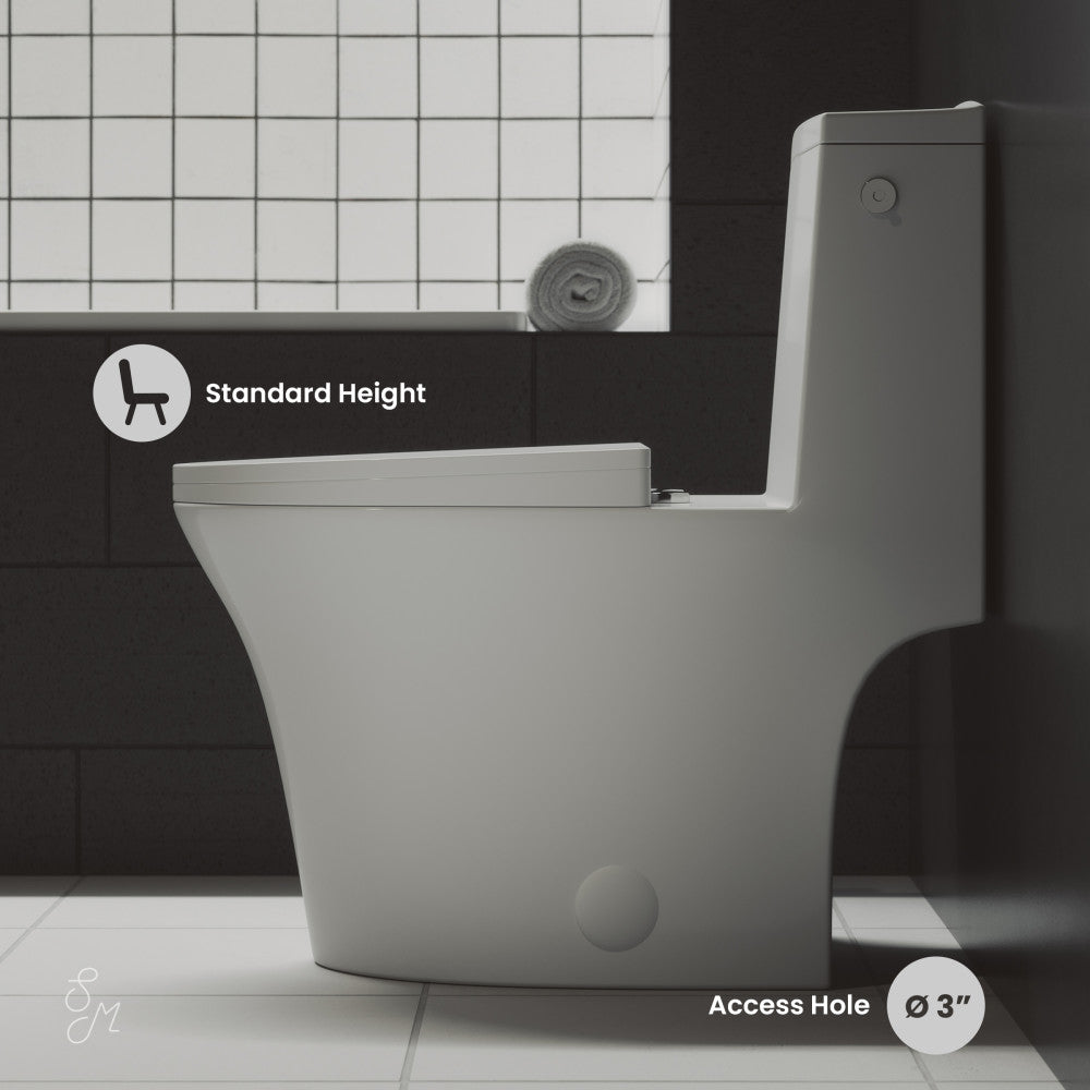 Swiss Madison Hugo One-Piece Elongated Toilet Dual-Flush 1.1/1.6 gpf, Touchless