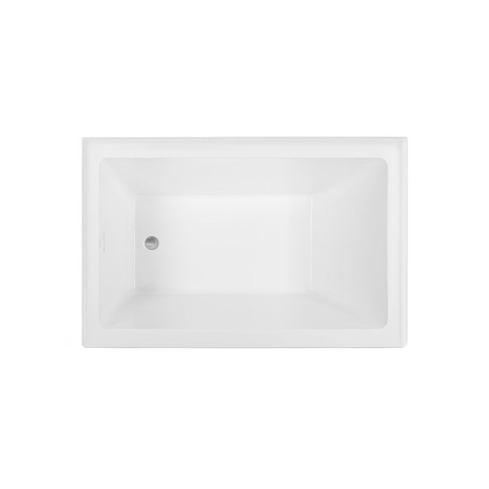 Swiss Madison Voltaire 48 x 32 Skirted Left Drain Soaking Apron Bathtub in Glossy White with Integrated Overflow, Drain Included