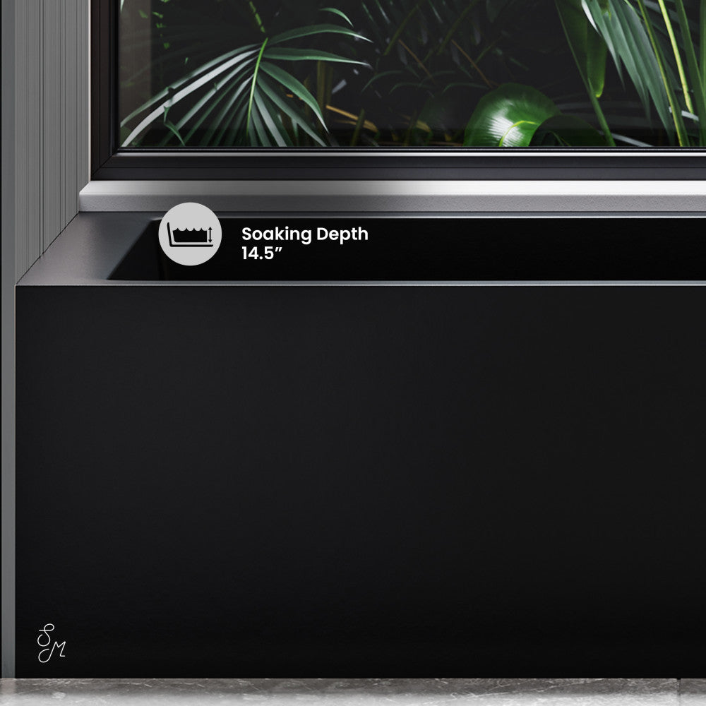 Swiss Madison Voltaire 60" x 32" Right-Hand Drain Alcove Bathtub with Apron in Matte Black