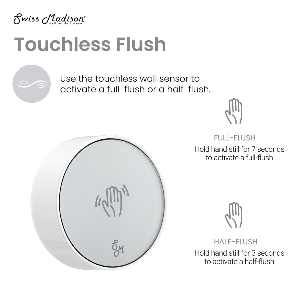 Swiss Madison St. Tropez One-Piece Elongated Toilet, Touchless 1.1/1.6 gpf