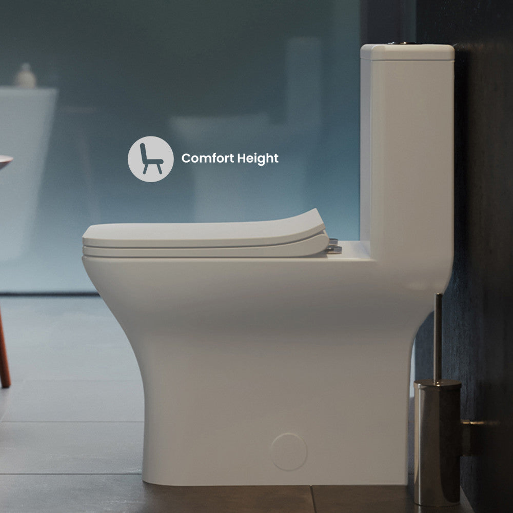 Swiss Madison Carre One-Piece Square Toilet Dual-Flush 1.1/1.6 gpf