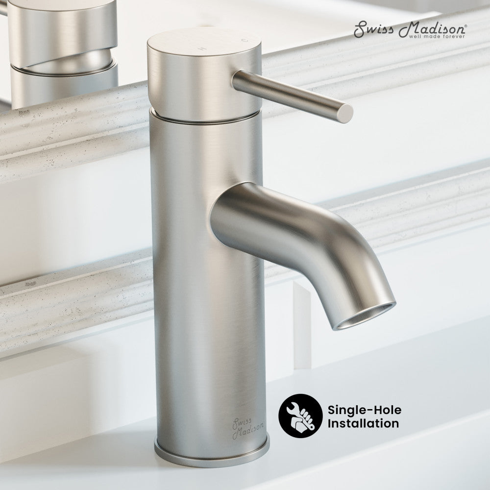 Swiss Madison Ivy Single Hole, Single-Handle, Bathroom Faucet in Brushed Nickel